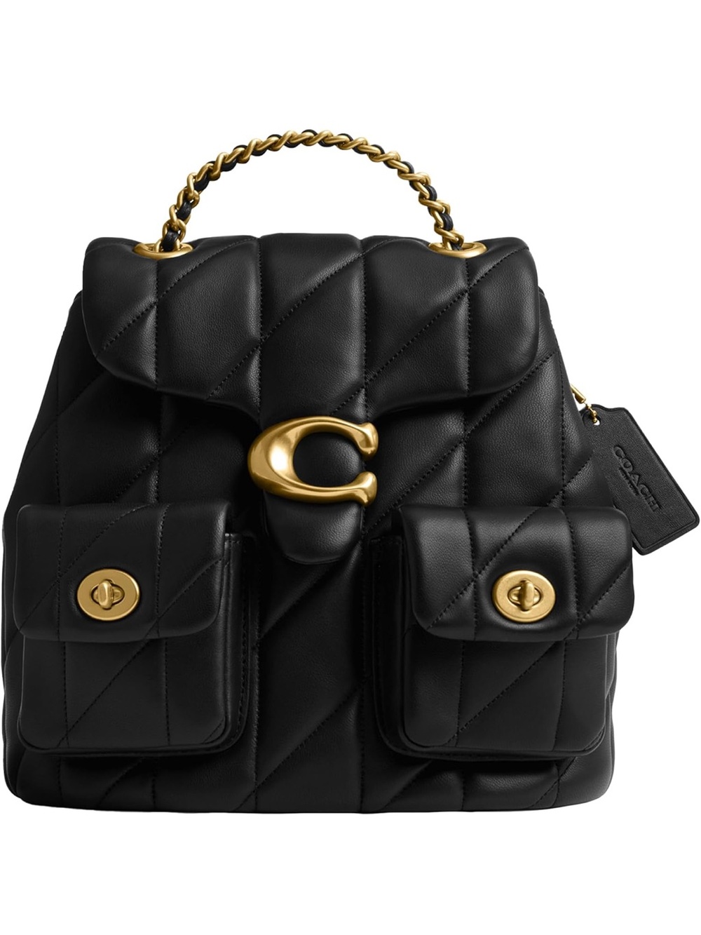 Coach Black Quilted Leather Tabby Backpack